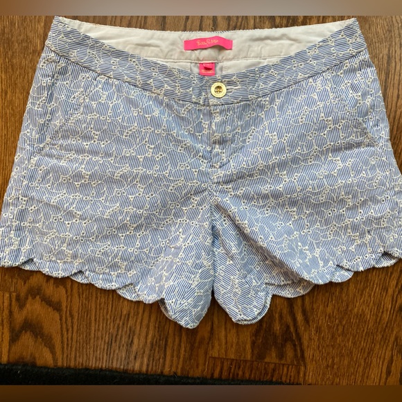 Lilly Pulitzer Buttercup  white and blue size 4 - Picture 1 of 3